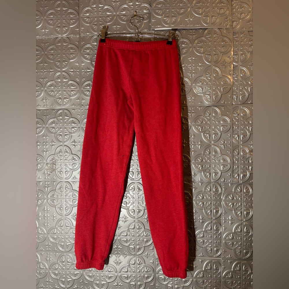 Vintage Y2K bright red champagne gold monogram Aeropostale joggers sweatpants - Picture 6 of 7